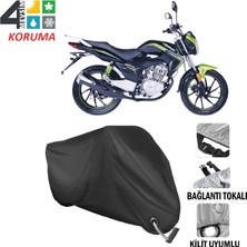 AUTOES Falcon Mexico 150 Branda Motosiklet Brandası Bağlantı ve Kilit Uyumlu Siyah
