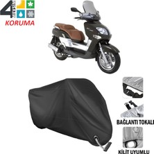 AUTOES Yamaha Vercity 300 Branda Motosiklet Brandası Bağlantı ve Kilit Uyumlu Siyah