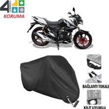 AUTOES Arora Ar 180-19 Ars Branda Motosiklet Brandası Bağlantı ve Kilit Uyumlu Siyah