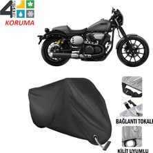 AUTOES Yamaha Xv 950 Racer Branda Motosiklet Brandası Bağlantı ve Kilit Uyumlu Siyah