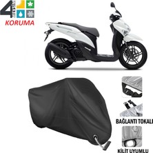 AUTOES Yamaha Xenter 150 Branda Motosiklet Brandası Bağlantı ve Kilit Uyumlu Siyah