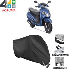 AUTOES Honda Activa 125 Branda Motosiklet Brandası Bağlantı ve Kilit Uyumlu Siyah