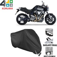 AUTOES Yamaha Mt-01 Branda Motosiklet Brandası Bağlantı ve Kilit Uyumlu Siyah
