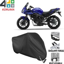 AUTOES Yamaha Fz6 Fazer Abs Branda Motosiklet Brandası Bağlantı ve Kilit Uyumlu Siyah