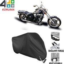 AUTOES Regal Raptor Dd 350 E-6 Branda Motosiklet Brandası Bağlantı ve Kilit Uyumlu Siyah