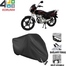 AUTOES Mondial 125 Mx Grumble Motosiklet Branda Bağlantı ve Kilit Uyumlu Siyah