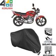 AUTOES Kuba Xr 125 Branda Motosiklet Brandası Bağlantı ve Kilit Uyumlu Siyah