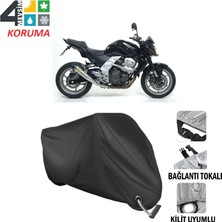 AUTOES Kawasaki Z 750 Branda Motosiklet Brandası Bağlantı ve Kilit Uyumlu Siyah