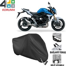 AUTOES Suzuki Gsr 750 Branda Motosiklet Brandası Bağlantı ve Kilit Uyumlu Siyah