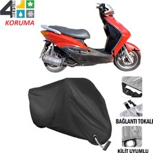 AUTOES Ramzey Rmz 125 T-D Branda Motosiklet Brandası Bağlantı ve Kilit Uyumlu Siyah