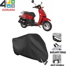 AUTOES Motoran Ninety Branda Motosiklet Brandası Bağlantı ve Kilit Uyumlu Siyah