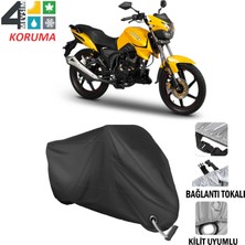 AUTOES Spada X-Ray 150 Efı Branda Motosiklet Brandası Bağlantı ve Kilit Uyumlu Siyah