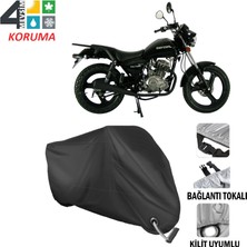 AUTOES Mondial 150 Mr Motosiklet Branda Bağlantı ve Kilit Uyumlu Siyah