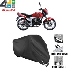 AUTOES Lifan LF150T-9R Branda Motosiklet Brandası Bağlantı ve Kilit Uyumlu Siyah