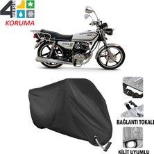AUTOES Kuba Çita 180-FC Branda Motosiklet Brandası Bağlantı ve Kilit Uyumlu Siyah