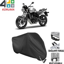 AUTOES Honda Cbf 600 Branda Motosiklet Brandası Bağlantı ve Kilit Uyumlu Siyah