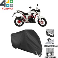 AUTOES Falcon Strom 200 Branda Motosiklet Brandası Bağlantı ve Kilit Uyumlu Siyah