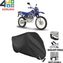 AUTOES Kanuni Cross 250 Branda Motosiklet Brandası Bağlantı ve Kilit Uyumlu Siyah