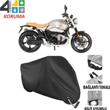 AUTOES Bmw R Nine T Branda Motosiklet Brandası Bağlantı ve Kilit Uyumlu Siyah