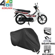 AUTOES Mondial 100 Sfc Basic x Branda Motosiklet Brandası Bağlantı ve Kilit Uyumlu Siyah