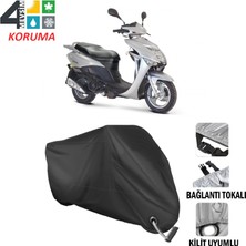 AUTOES Kanuni Rs 125 Branda Motosiklet Brandası Bağlantı ve Kilit Uyumlu Siyah