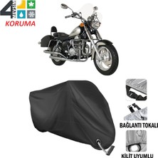 AUTOES Jinlun Jl 150-5 Branda Motosiklet Brandası Bağlantı ve Kilit Uyumlu Siyah