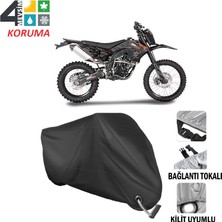 AUTOES Asya Rx 250 Cross Branda Motosiklet Brandası Bağlantı ve Kilit Uyumlu Siyah