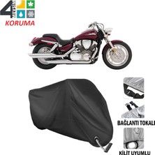 AUTOES Honda Vtx 1300 S Branda Motosiklet Brandası Bağlantı ve Kilit Uyumlu Siyah
