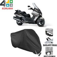 AUTOES Honda Fjs 400 Silverwing Branda Motosiklet Brandası Bağlantı ve Kilit Uyumlu Siyah