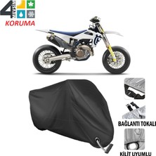 AUTOES Husqvarna Fs 450 Branda Motosiklet Brandası Bağlantı ve Kilit Uyumlu Siyah