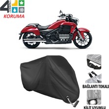 AUTOES Honda Valkyrie F6C Branda Motosiklet Brandası Bağlantı ve Kilit Uyumlu Siyah