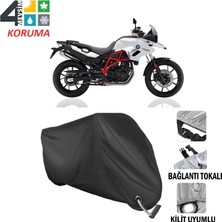 AUTOES Bmw F 700 Gs Branda Motosiklet Brandası Bağlantı ve Kilit Uyumlu Siyah