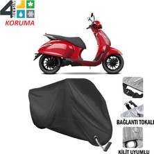 AUTOES Bajaj Scooter Branda Motosiklet Brandası Bağlantı ve Kilit Uyumlu Siyah