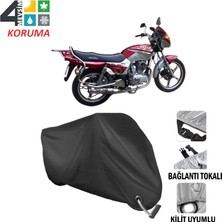AUTOES Arora Ym 150 A Branda Motosiklet Brandası Bağlantı ve Kilit Uyumlu Siyah