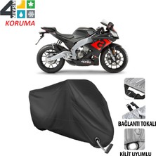 AUTOES Aprilia Rs 125 Branda Motosiklet Brandası Bağlantı ve Kilit Uyumlu Siyah