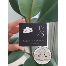 Tasarım Sentezi Rozet Metal Broş Yaka Okul Çantası Kıyafet Takı Aksesuar Bulut Klipsli Rozet Mini