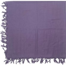 Naz İpek Düz Renk El Yapımı Boncuklu Yazma 110CM x 110CM