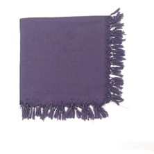 Naz İpek Düz Renk El Yapımı Boncuklu Yazma 110CM x 110CM