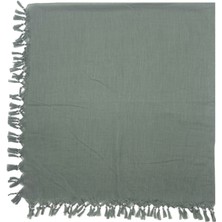 Naz İpek Düz Renk El Yapımı Boncuklu Yazma 110CM x 110CM