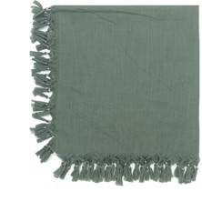Naz İpek Düz Renk El Yapımı Boncuklu Yazma 110CM x 110CM