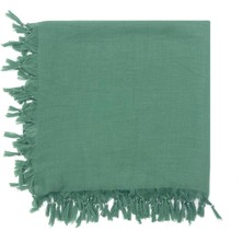 Naz İpek Düz Renk El Yapımı Boncuklu Yazma 110CM x 110CM