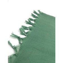 Naz İpek Düz Renk El Yapımı Boncuklu Yazma 110CM x 110CM