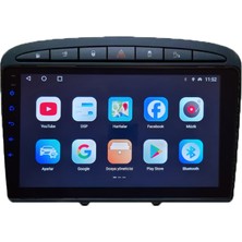 Conio Peugeot 308 2008-2015 Yıl Android Sürüm 13 Kablosuz Carplay Navigasyon Multimedya 9 Inç Ekran 2gb Ram 32GB Rom Hafıza