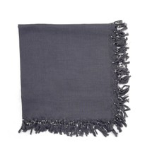 Naz İpek Düz Renk El Yapımı Boncuklu Yazma 110CM x 110CM