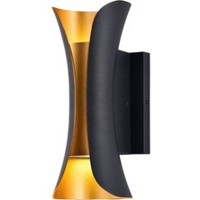 Full Reyon Lugara Plastik Kasa, 10 Watt Gün Işığı Dekoratif LED Aplik, Bahçe, Teras, Villa Dış Cephe Armatürü