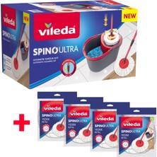 Vileda Spino Ultra Otomatik Temizlik Seti + 4 Yedek Paspas