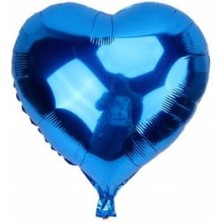 Kidspartim Kalp Saks Mavi 18 Inç Folyo Balon