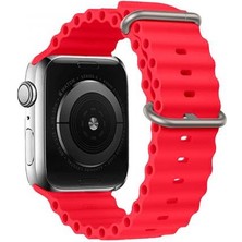 Polhammobile Polham Apple Watch 4-5-6 Ile Uyumlu 40MM Marine Loop Silikon Kordon, Ultra Hafif ve Rahat Kayış