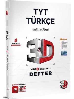 3D Yayınları TYT Türkçe Video Destekli Defter