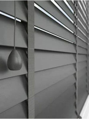 Wooden Blinds %100 Doğal Ahşap Jaluzi Perde 50mm, Alüminyum Kasalı Yüksek Kaliteli - Kurdelalı